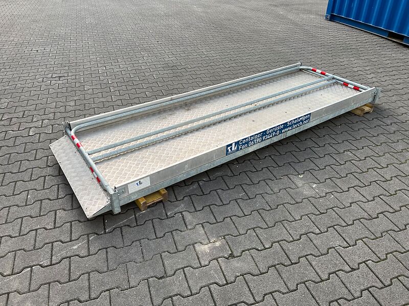 Grabenbrücke Alu, Stahl-Seitengeländer vz., 3,3 x 1,0m