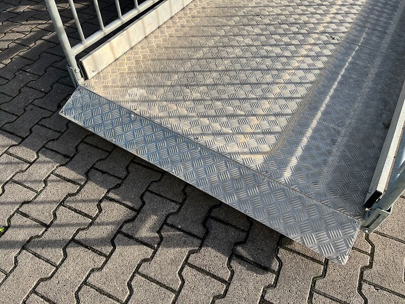 Grabenbrücke Alu, Stahl-Sicherheitsgeländer vz., 4,0 x 1,3m