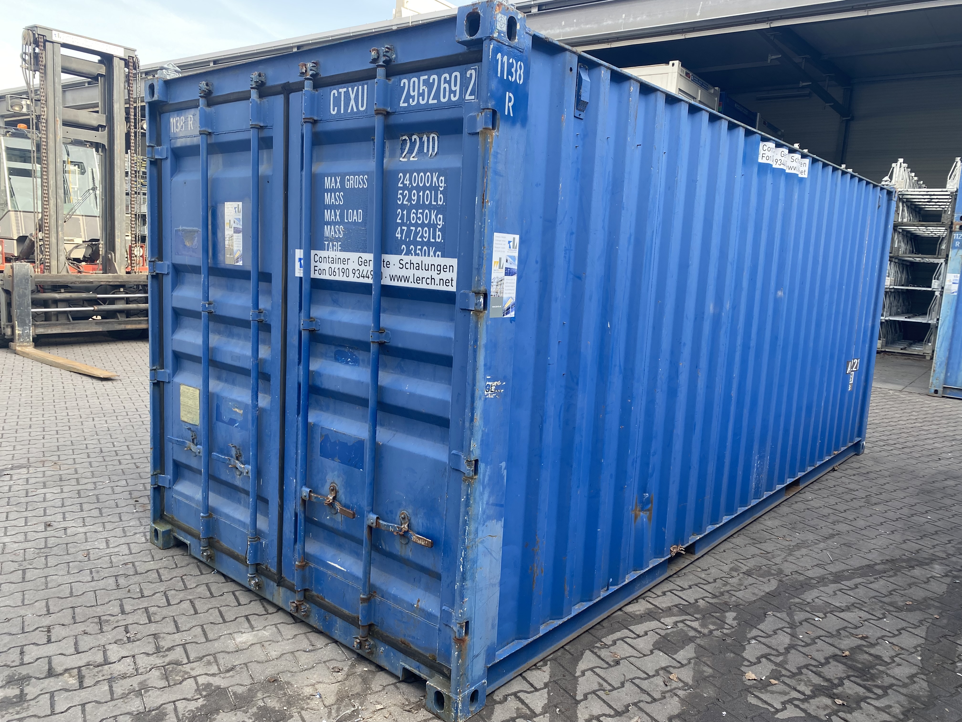 Lagercontainer 20' (6058 x 2438 x 2591 mm LxBxH)