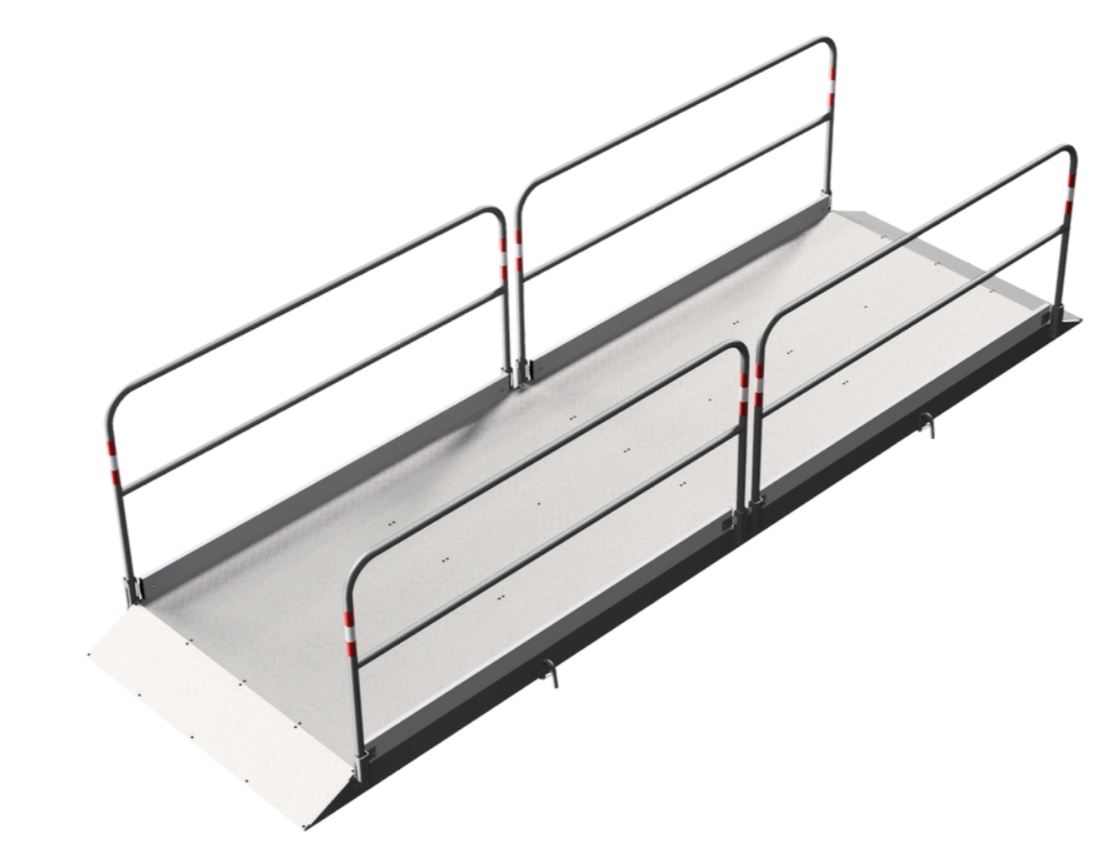 Grabenbrücke aus Alu. Länge 4.0 x 1.3m