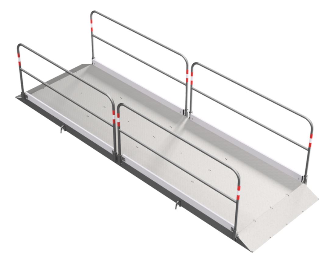 Grabenbrücke aus Alu. Länge 4.0 x 1.3m
