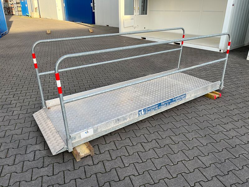 Grabenbrücke Alu, Stahl-Seitengeländer vz., 3,3 x 1,0m