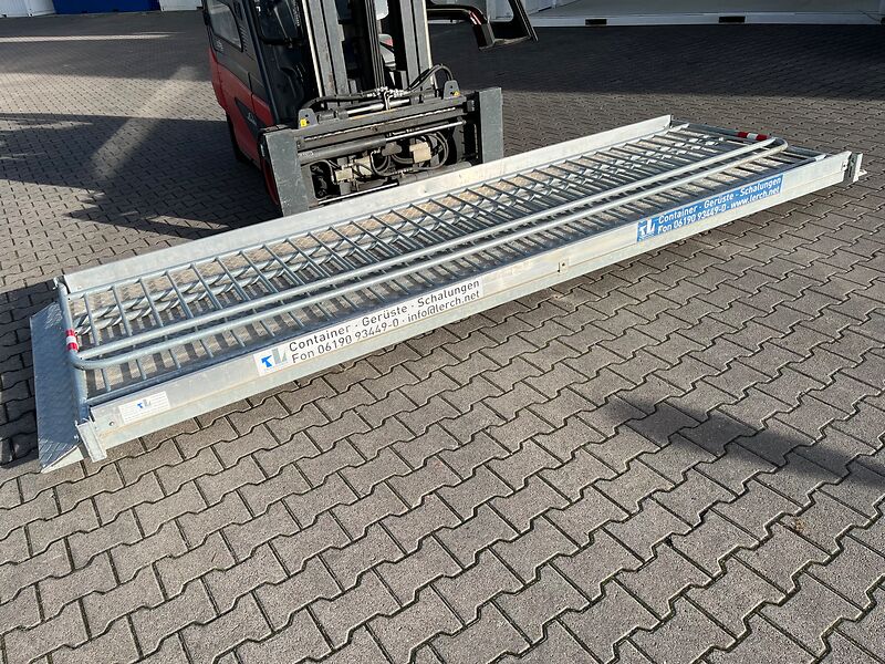 Grabenbrücke Alu, Stahl-Sicherheitsgeländer vz., 4,0 x 1,3m