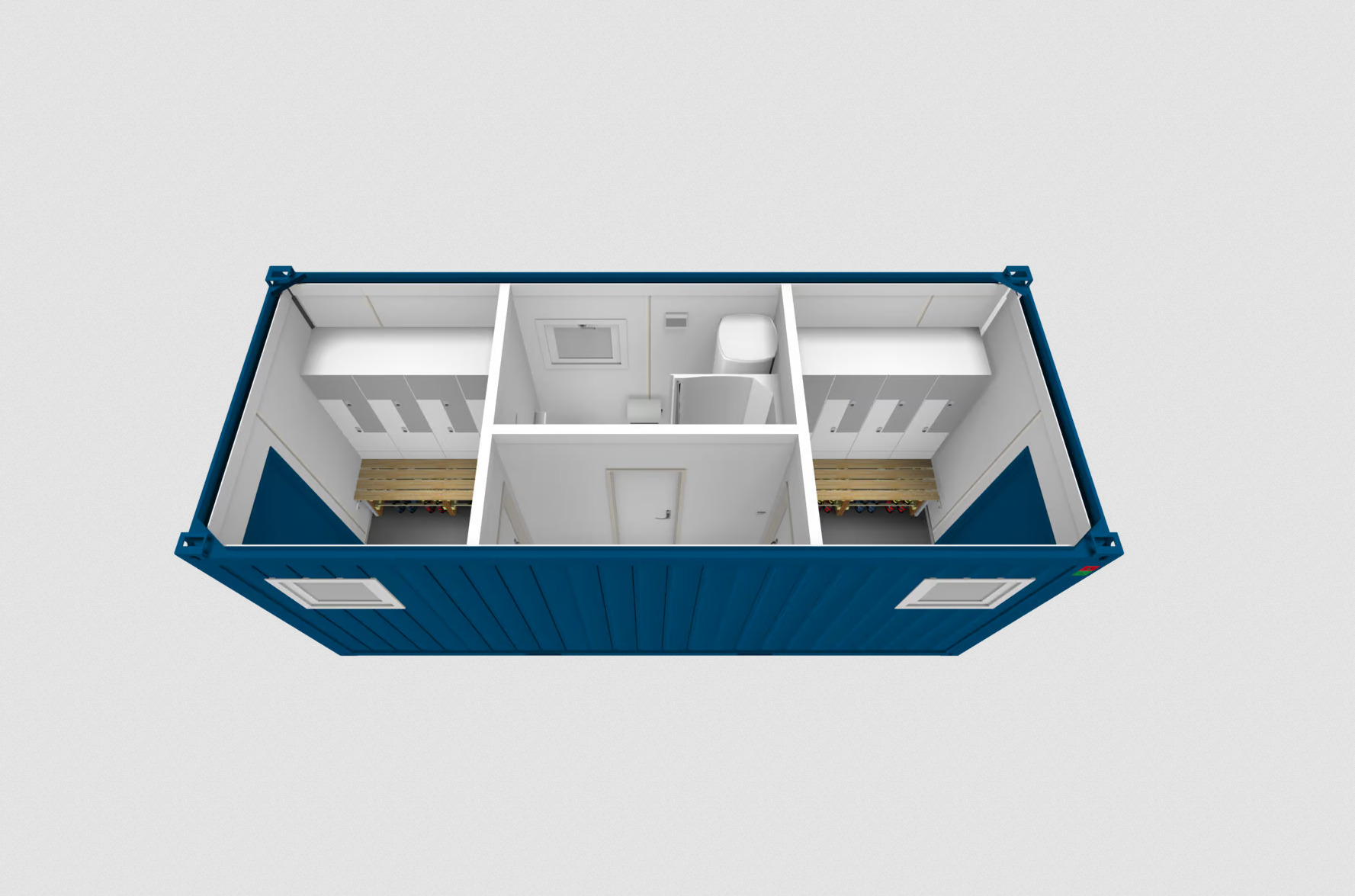 Schwarz-Weiss-Container bzw. Schleusencontainer mieten